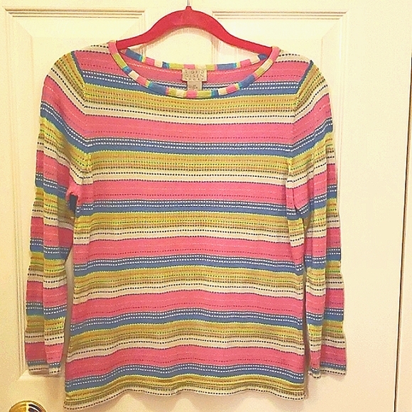 Sigrid Olsen Sweaters - Sigrid Olsen striped sweater size M